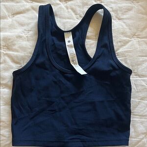 Lululemon Athletica Deep Blue Ribbed Sports Bra